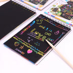 Scratch Note Black Cardboard Creative DIY Draw Sketch Notes for Toy Notebook School Supplies