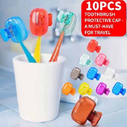 10PCS Toothbrush Head Protective Cap Toothbrush Box Compact and Convenient Suitable for Home Travel Essential Toothbrush Storage
