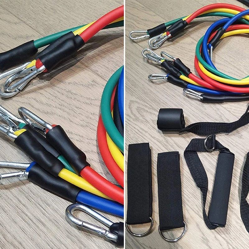 11(PCS) Power Exercise Resistance Band Set 5 in 1 Fitness Band Equipment for Men and Women