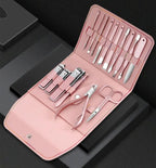 16 in 1 Nail Cutter Set Stainless Steel Nail Clippers Set With Folding Bag Manicure Cutter Kits Scissors Beauty Tool
