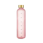 650ml Water Bottles For Girls Frosted Motivational Water Bottle With Time Marker Leakproof Outdoor Fitness Sport Drinking Bottle