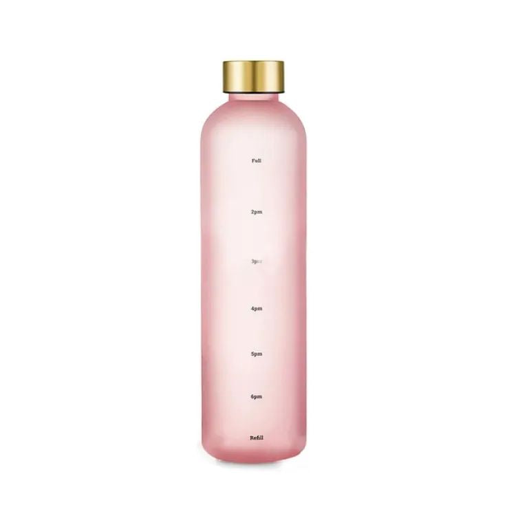 650ml Water Bottles For Girls Frosted Motivational Water Bottle With Time Marker Leakproof Outdoor Fitness Sport Drinking Bottle