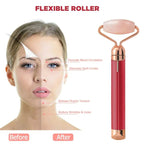 2 in 1 Facial Roller Micro Shaking Trembling Facial Roller Massager with Extra Eye Ball Handheld Electric Contour Beauty Bar Skin Care Tool for Face Lift Anti Wrinkles Anti Aging