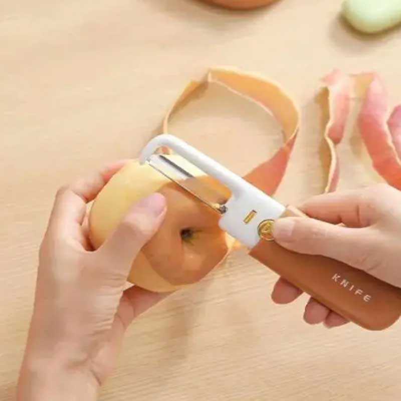 2 In 1 Fruit Cutting Knife and Peeler Stainless Steel