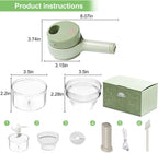 4 in 1 Portable Electric Vegetable Cutter Set Mini Wireless Food Processor Garlic Chili Onion Celery Ginger Meat Garlic Chopper