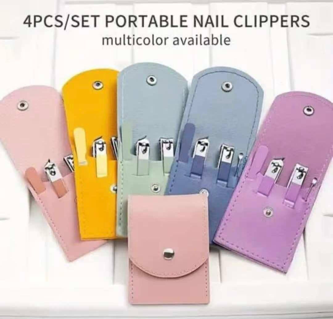 4pcs set Manicure Set for Men and Women Stainless Steel Earpick Nail Clippers Pedicure Nail Scissors Tools