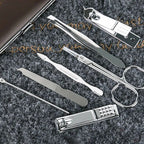 7PCS Nail Cutter Scissor Set Stainless Steel Nail Clippers Nail Clippers Pedicure Beauty Manicure Implement Household Pedicure