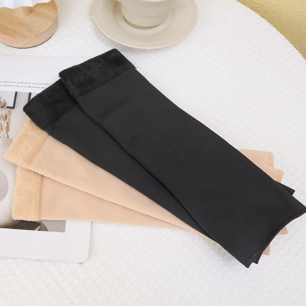 Men Women Cold Proof Plush Socks Warm Leggings Knee Pad Non slip Joint Injury Recovery Outdoor Sports Compression Winter