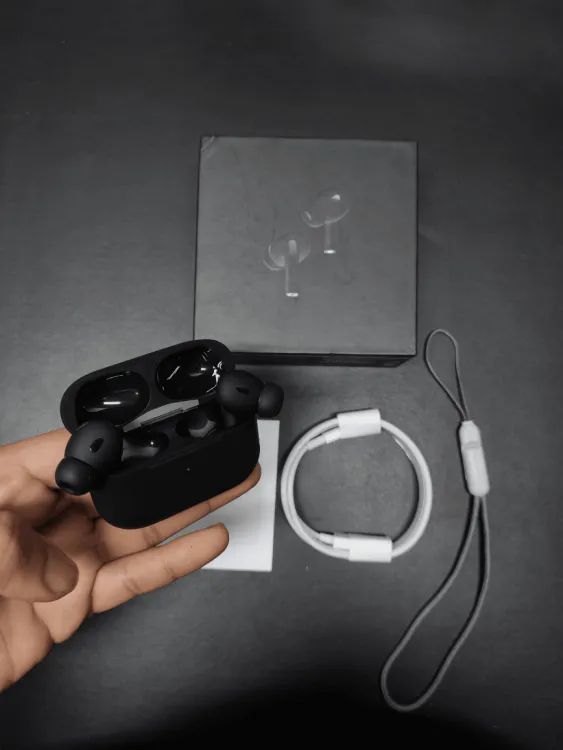 Apple Airpods Pro 2 Black TypeC Buzzer+Volume+Dorri Wireless Charging