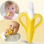 Baby Banana Teether Soothing Pain Relief Soft Baby Teething Toys Baby Toy Banana Molar Tooth Toothbrush Chew Baby Silicone Gum