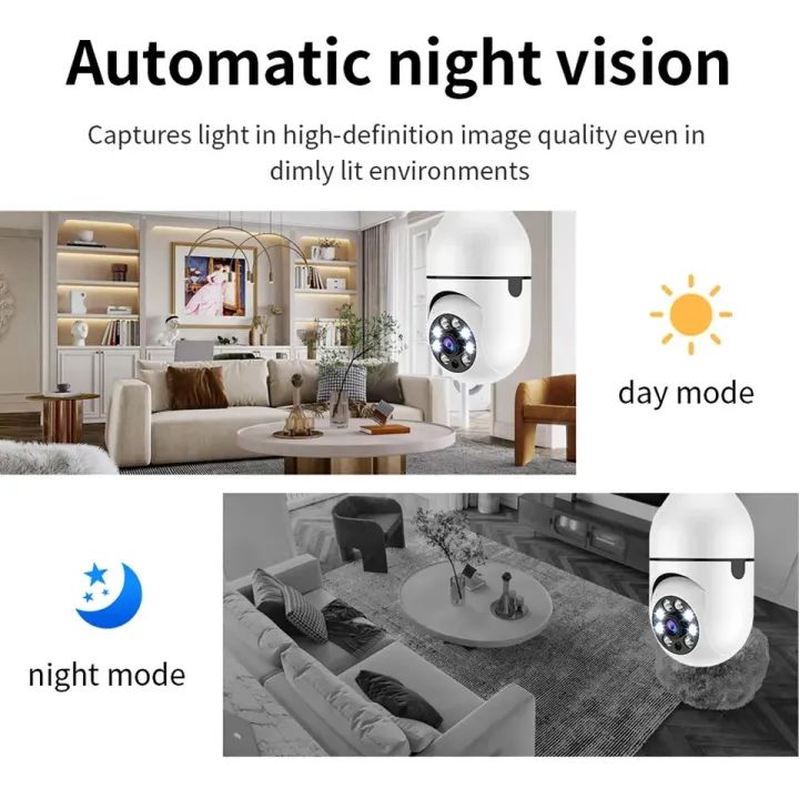 CCTV 1080P Full HD CCTV Camera CCTV Camera Wifi Smart Camera Wifi Camera Home Security Camera Smart Camera Wifi CCTV Wifi Camera Blub Socket Security Camera For Home