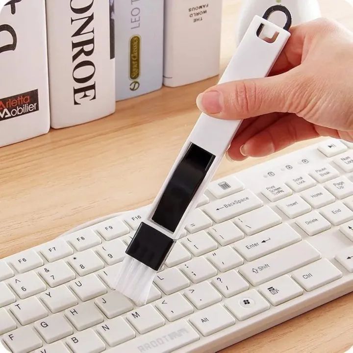 Cleaning Brush 1PC Multifunction Window Perfect for Windows Keyboards and Kitchen Surfaces Dual Use Design with Scraper and Bristles Compact Durable Easy to Use and Store