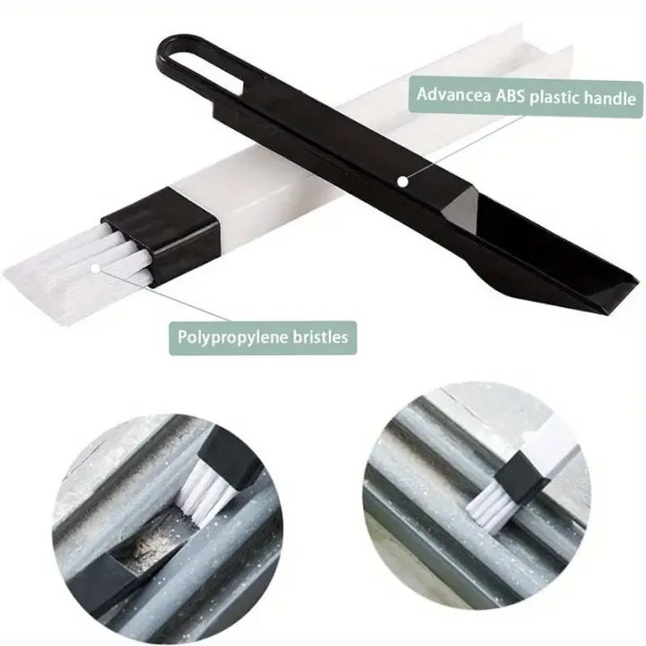 Cleaning Brush 1PC Multifunction Window Perfect for Windows Keyboards and Kitchen Surfaces Dual Use Design with Scraper and Bristles Compact Durable Easy to Use and Store