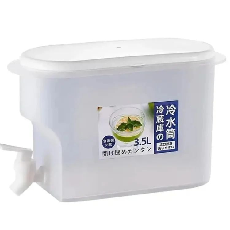 Cold Kettle with Faucet Refrigerator Fruit Teapot Summer Household Lemonade Bottle Large Capacity Ice Water Cool Bucket