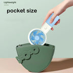 Cute Mini Fan Rechargeable Fan With Mobile Phone Holder