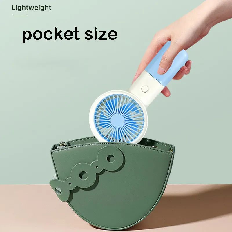 Cute Mini Fan Rechargeable Fan With Mobile Phone Holder