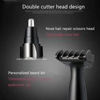 Ear Nose Hair Trimmer for Men Women USB Rechargeable Electric Facial Hair Trimmer with Dual-Edge Stainless Steel Blades