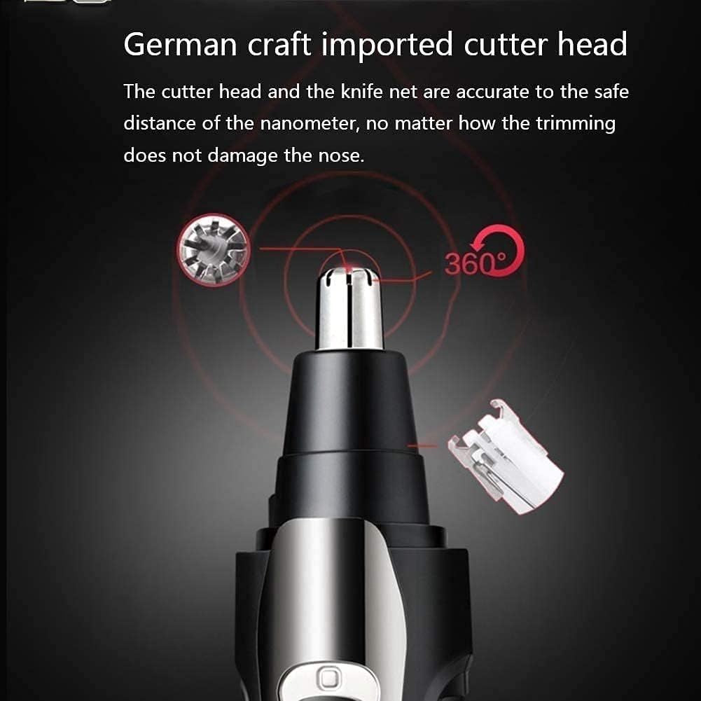Ear Nose Hair Trimmer for Men Women USB Rechargeable Electric Facial Hair Trimmer with Dual-Edge Stainless Steel Blades
