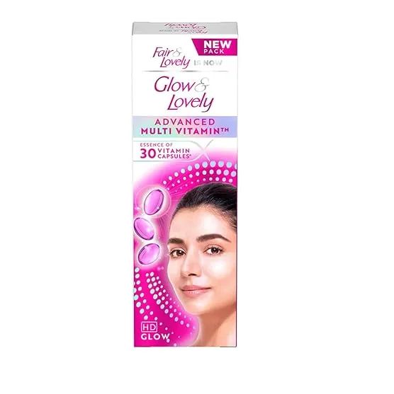 Fair Lovely Glow Lovely Advance Multi Vitamin Whitening Cream Original Out Class Quality Made in India 50gm
