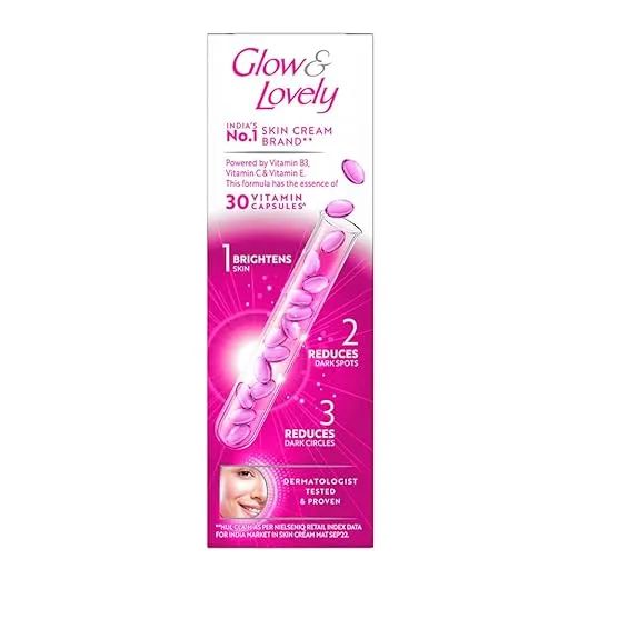 Fair Lovely Glow Lovely Advance Multi Vitamin Whitening Cream Original Out Class Quality Made in India 50gm