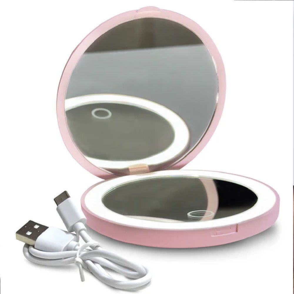 Led Pocket Mirror Rechargeable Compact LED Mirror