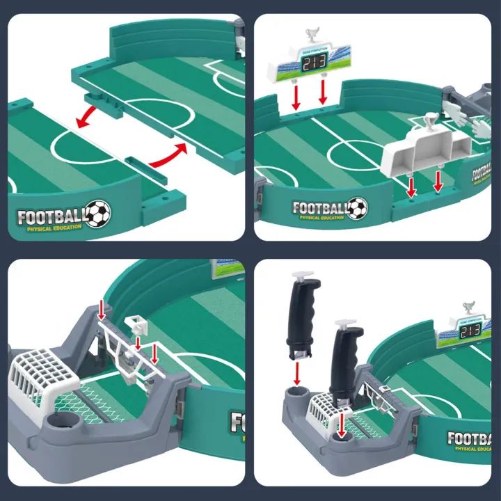 Mini Tabletop Football Game Set Soccer Table Competition Sports Games Tabletop Games Toys Board Game for Family Game Match Game Board Match Game Two Player Game Finger Sports Football Party Board Games Interactive Board Toys