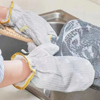 New Steel Wire Dishwashing Gloves for Kitchen Cleaning Waterproof & Insulated Multifunctional Household Cleaning Gloves Heat Resistant Reusable for Washing Dishes Pot Scrubbing Laundry and Gardening Durable & Skin Friendly