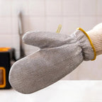 New Steel Wire Dishwashing Gloves for Kitchen Cleaning Waterproof & Insulated Multifunctional Household Cleaning Gloves Heat Resistant Reusable for Washing Dishes Pot Scrubbing Laundry and Gardening Durable & Skin Friendly