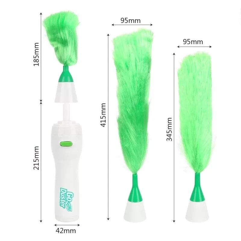 Newest Go Duster Cell Operating 360 Rotating Feather Duster Dust Cleaning Brush