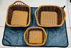 1 pcs(SMALL) NYLONE CANE MATERIAL FOOD SERVING BREAD BASKET / NAAN BASKET