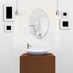 Oval Shape Mirror Wall Sticker Size 11 inch