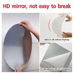Oval Shape Mirror Wall Sticker Size 11 inch