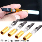 Pack of 5 - Cigarette Holder Reusable Cigarette Filter Smoking Holder Smoking Pipes Cleanable Creative Tobacco Pipe Smoke Mouthpiece