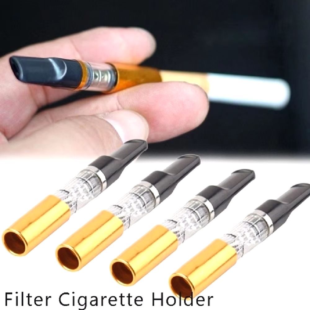 Pack of 5 - Cigarette Holder Reusable Cigarette Filter Smoking Holder Smoking Pipes Cleanable Creative Tobacco Pipe Smoke Mouthpiece