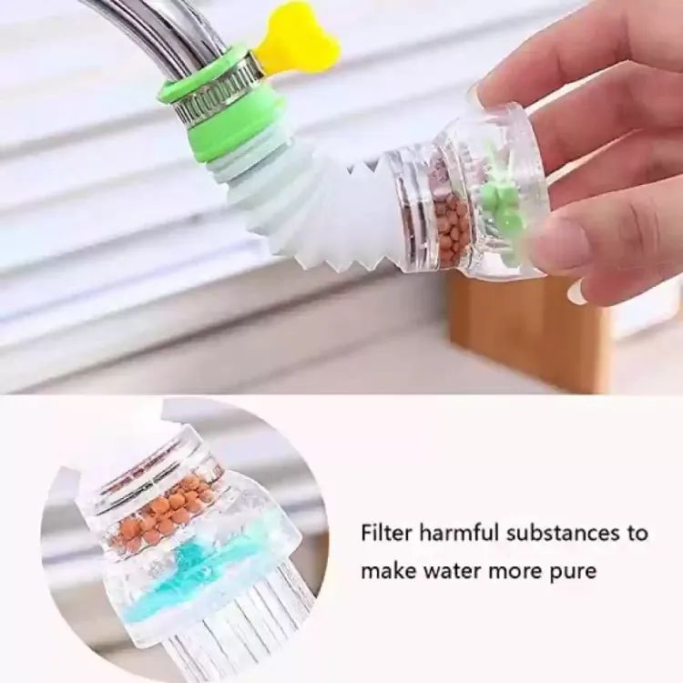 Plastic Fan Kitchen Shower Splash Fan Faucet Water saving Filter Shower Water Rotating Spray Regulator Tap Water Filter Valve for Kitchen tap nozzle extended filter water saving device Accessories Multicolour