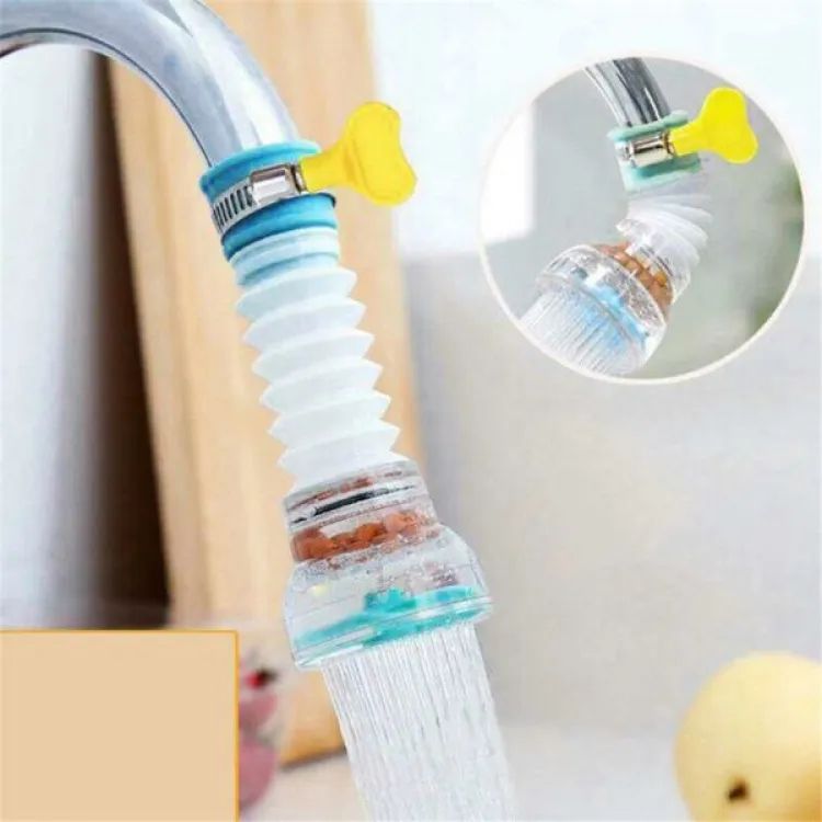 Plastic Fan Kitchen Shower Splash Fan Faucet Water saving Filter Shower Water Rotating Spray Regulator Tap Water Filter Valve for Kitchen tap nozzle extended filter water saving device Accessories Multicolour