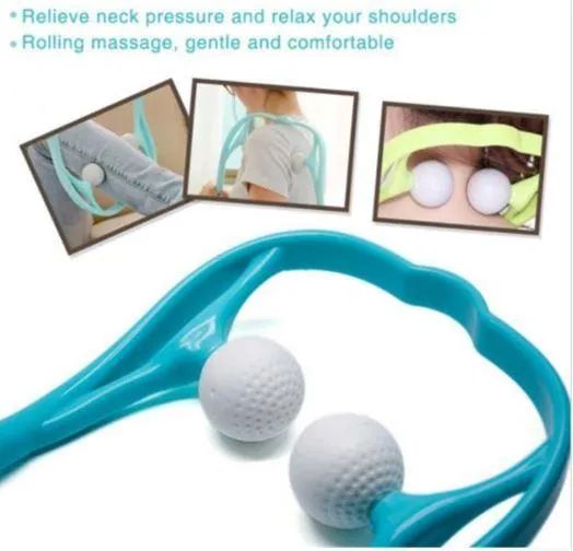 Pressure Point Therapy Massager Comfortable Neck Massager Roller Shoulder Back Pain Ball Deep Tissue Dual Trigger Point Lightweight Portable