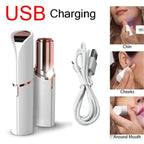 Rechargeable 2 in 1 Hair Remover Trimmer For Women, Electric Flawless Facial Machine Razor, Painless