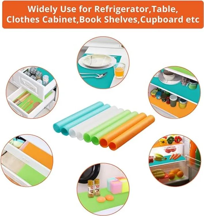 Refrigerator Mats Washable Shelf Liners Cabinet Liner Drawer Liners Cupboard Liners Fridge Mats Waterproof Anti Skid