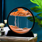 Sandscape Painting Sand Clock Moving Sand Art Hourglass Sand Timer 3D Moving Sand Mountain Lamp with Metal Stand Showpiece Home Decoration