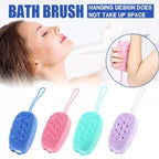 Silicone Body Scrubber Bath Sponge 2 in 1 Exfoliating Body Brush Loofah Shower Sponge for Women Men and kids