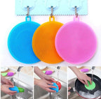 Silicone Scrubber Silicone Sponges Multipurpose Kitchen Scrub Brush for Dish Pot and Veggies