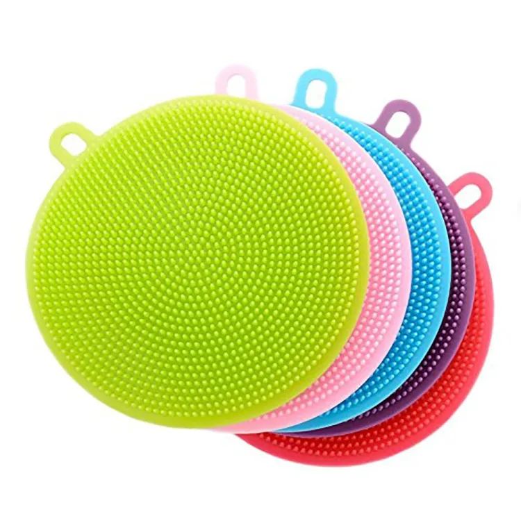 Silicone Scrubber Silicone Sponges Multipurpose Kitchen Scrub Brush for Dish Pot and Veggies