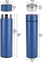 Smart Thermos Water Bottle LED Digital Temperature Water Bottle Display Stainless Steel Coffee Thermal Vaccum Mug Intelligent Insulation Cups Vacuum Flask Temperature Bottles