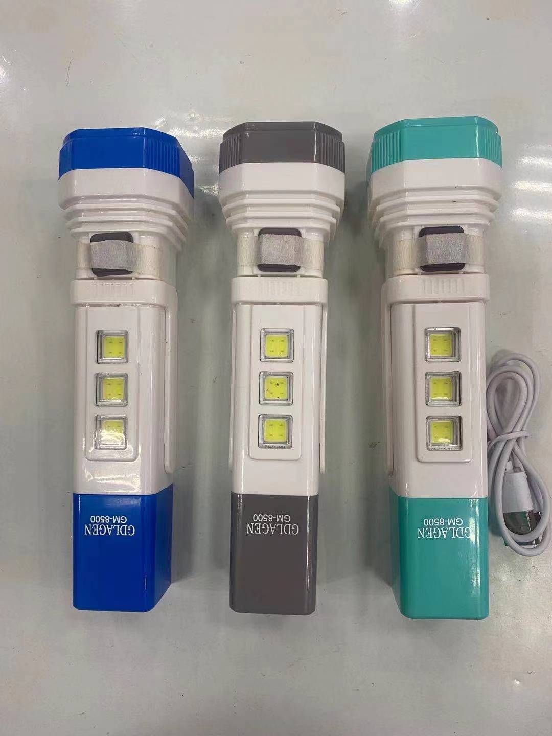 Solar Rechargeable LED Flashlight With Fan and Lantern LED Charging Light Lamp