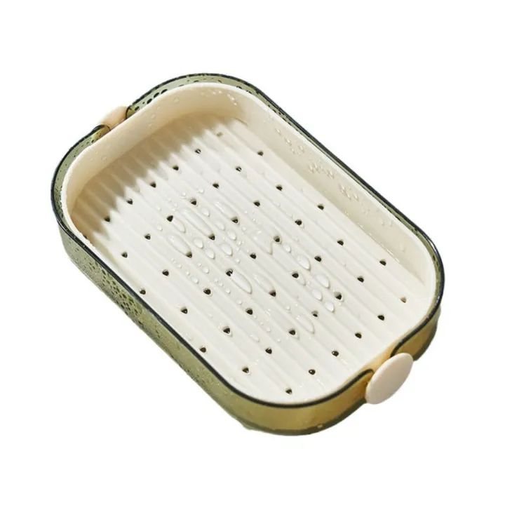 Split Type Soap Dish, Double Layer Soap Dish, Bathroom Kitchen Sink Organizer, Water Draining Soap Double Latte Dish