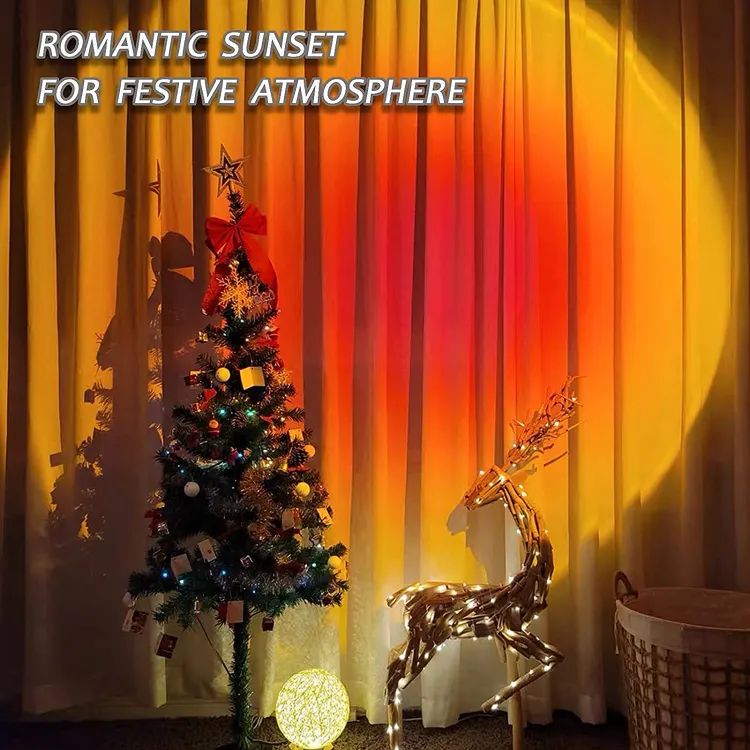 Sunset Lamp (WITH REMOTE) 16 Colors LED Changing 3-in-1 Sunset Light lamp with Multiple Modes, Adjustable Brightness with Remote Control, Sunset Projection lamp Ideal for Kids & Adults