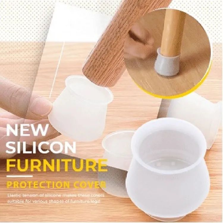 4pc Table Chair Leg Silicone Cap Pad Furniture Non Slip Feet Cover Floor Protector Foot Bottom Pads Caps Rubber Home Decoration