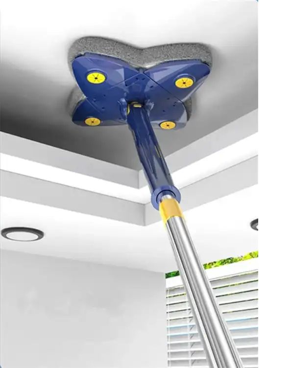Twist Clover Magic Mop Free Hand Self wringing360 Squeeze Xtype Rotation Household Cleaning Bathroom Dusting Foldable Head Tool With Box