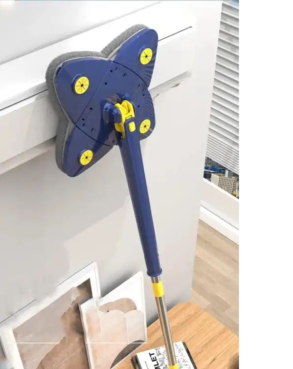 Twist Clover Magic Mop Free Hand Self wringing360 Squeeze Xtype Rotation Household Cleaning Bathroom Dusting Foldable Head Tool With Box
